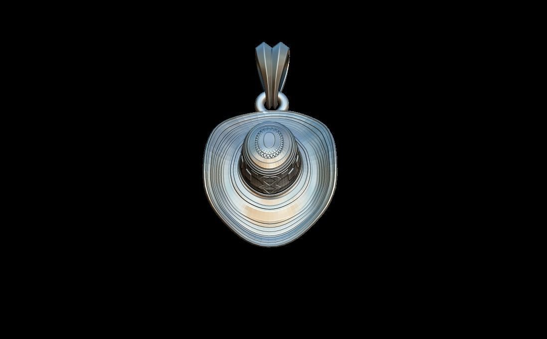 Colombian hat pendant 3D print model_1