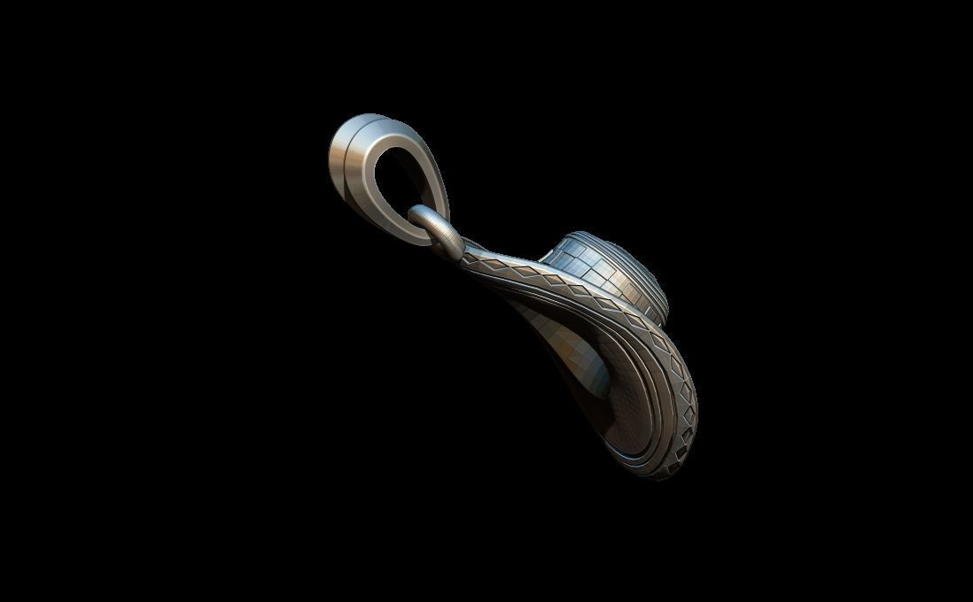 Colombian hat pendant 3D print model_6