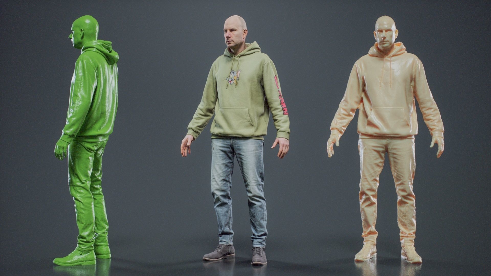 Green Hoodie Man 001 RAW Scan 3D model_11