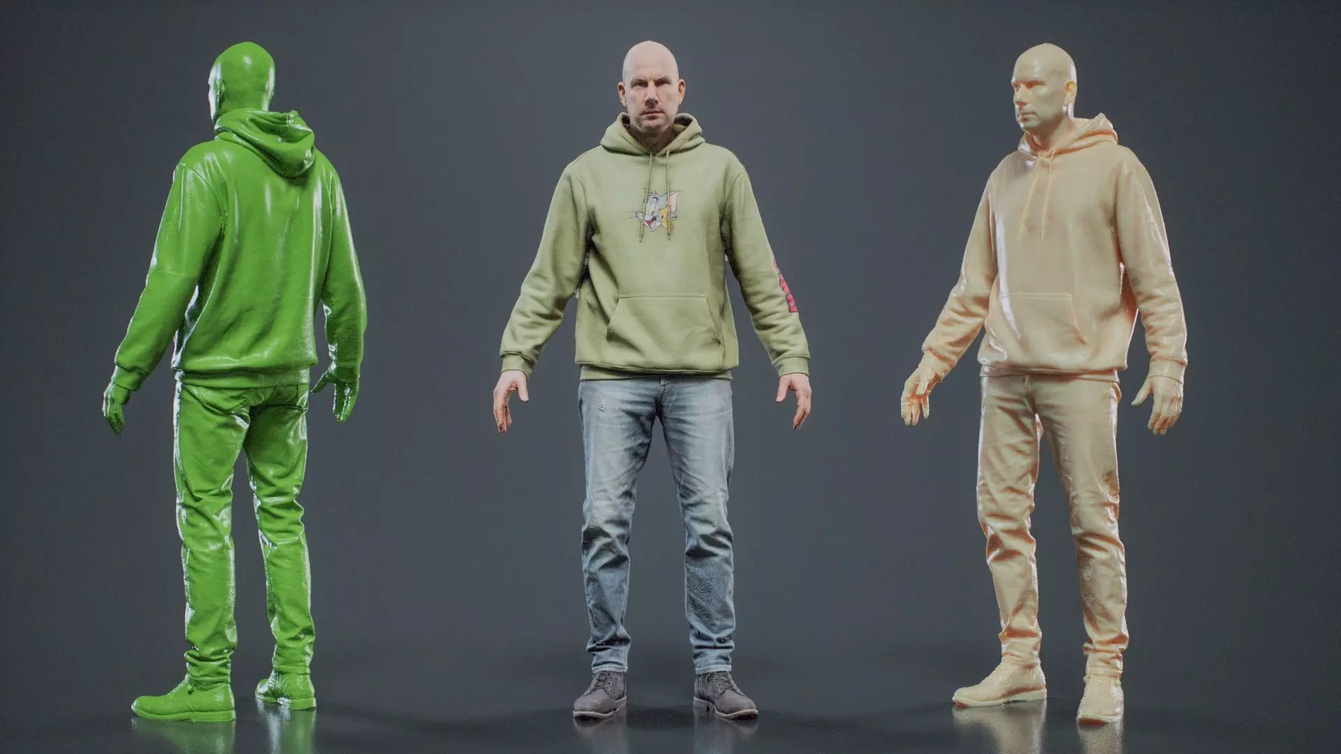 Green Hoodie Man 001 RAW Scan 3D model_0