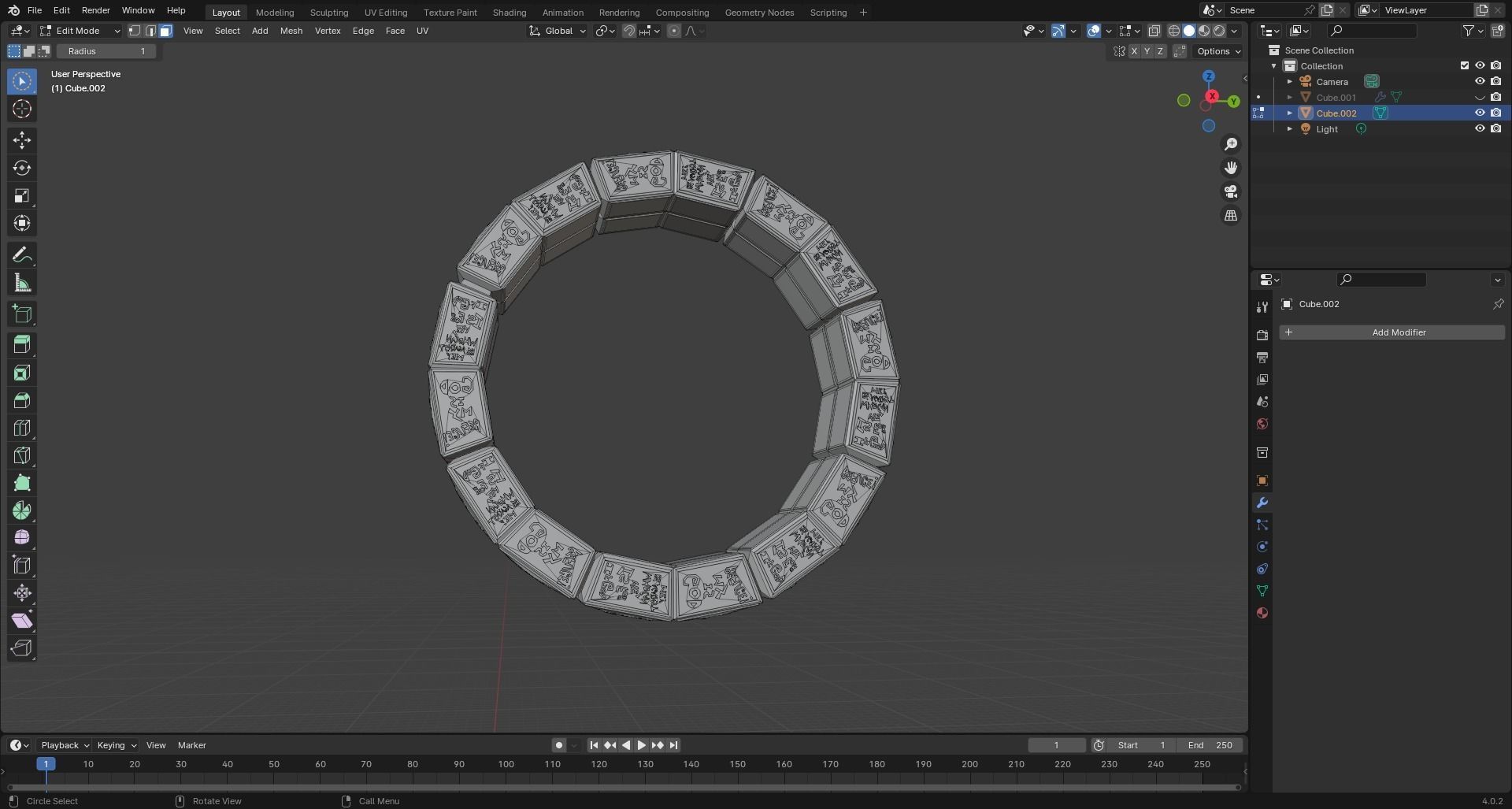 Divine bracelet 3D print model_1
