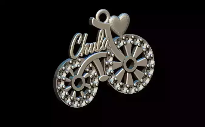  Mexican Bicycle pendant 3D print model