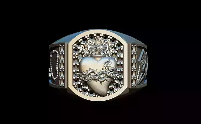 Sacred Heart Jesus ring