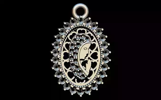 praying virgin pendant