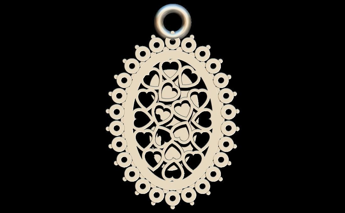 praying virgin pendant 3D print model_6