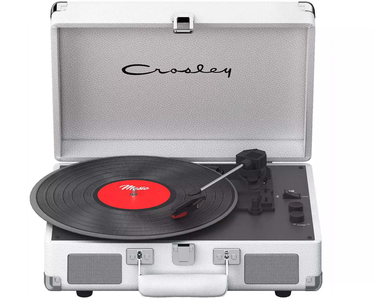 white crosley cruiser deluxe record player 3D model
