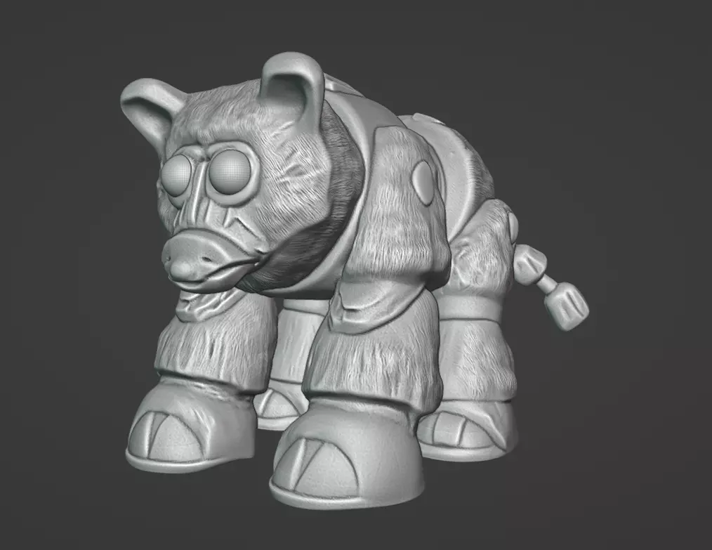 MUFFIT THE DAGGIT MATTEL INSPIRED FROM BATTLESTAR GALACTICA 3D print model_0