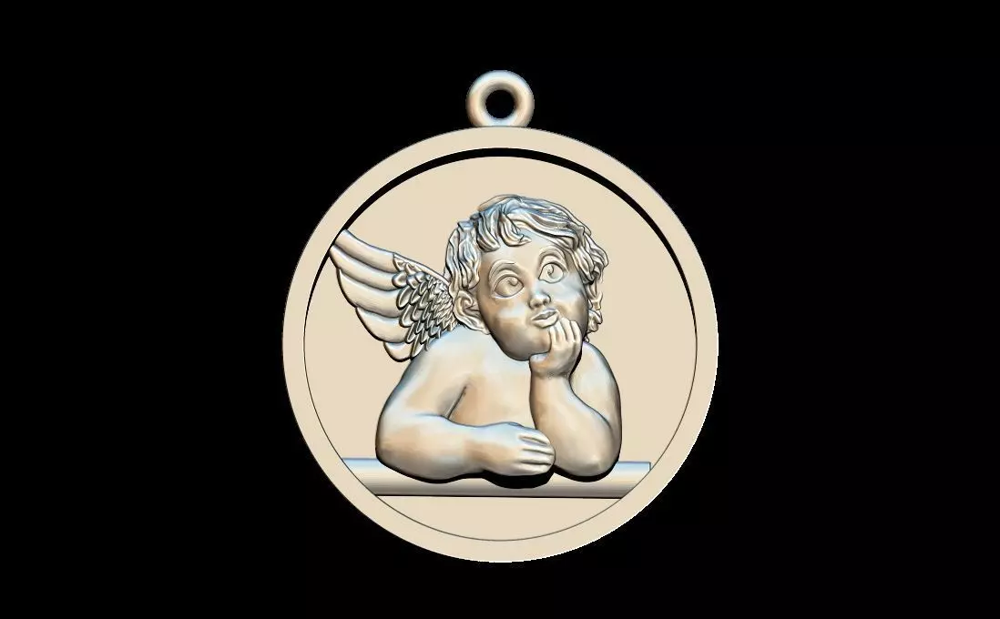 Angel pendant 3D print model