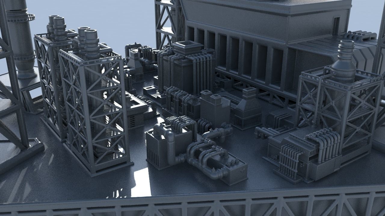 OilRig for 3Dprint 3D print model_3