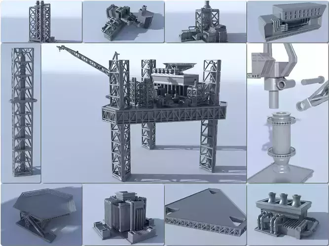 OilRig for 3Dprint 3D print model