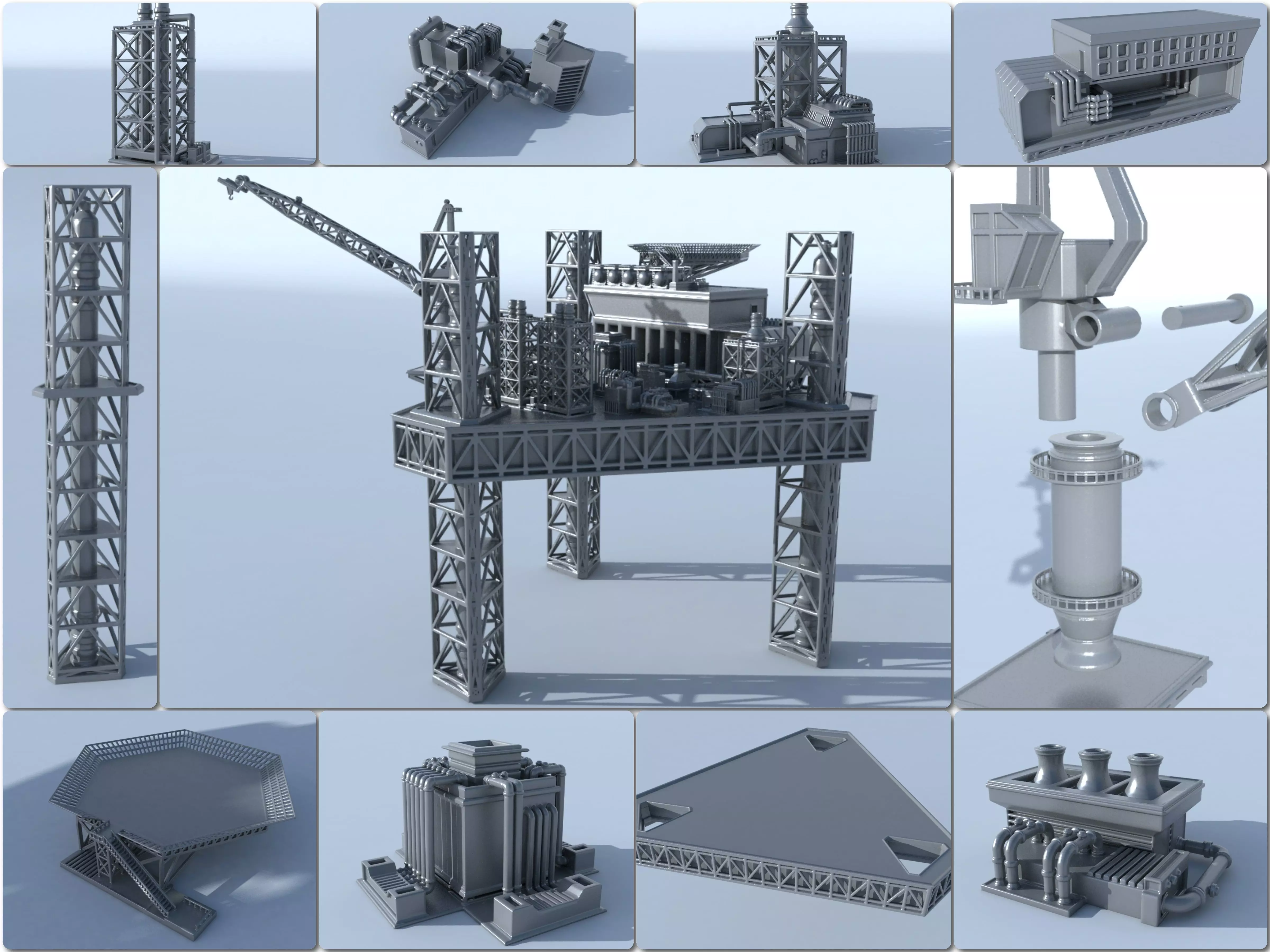 OilRig for 3Dprint 3D print model_0