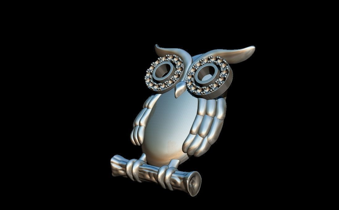 Owl ornaments pendant 3D print model_3