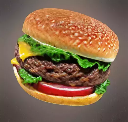 Juicy Cheeseburger 3D print model