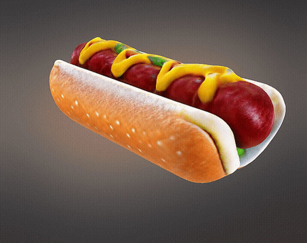 Hotdog 3D print model 3