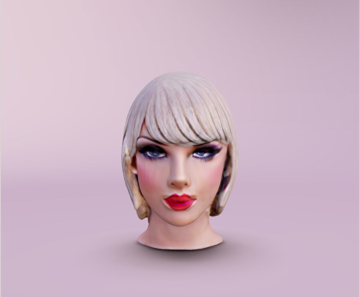 Taylor Swift Face 3D print model_11