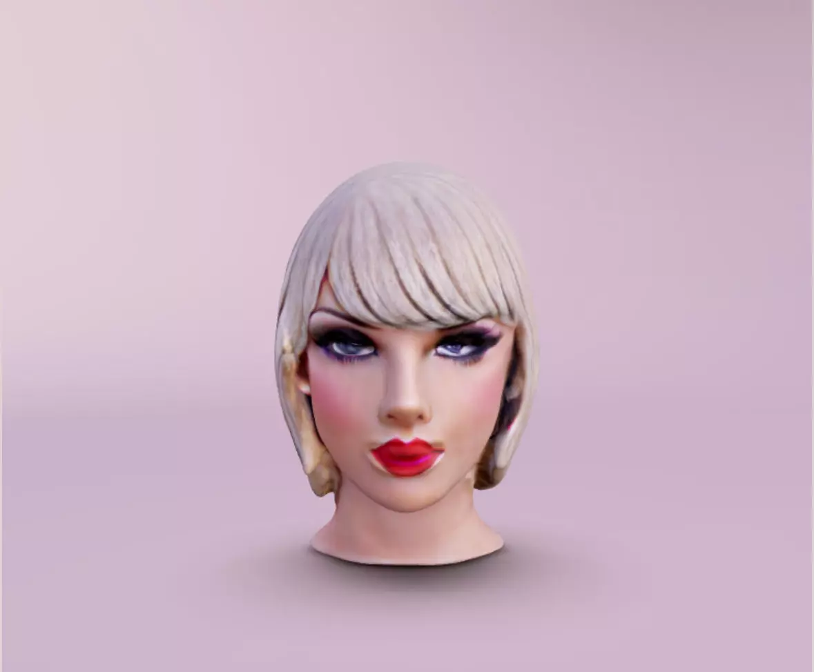 Taylor Swift Face 3D print model_0