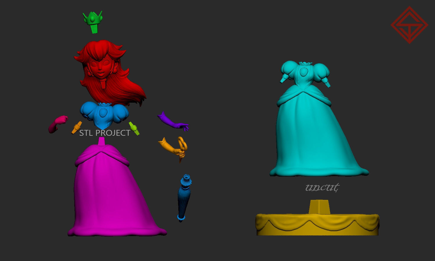 Princess 3D print model_5