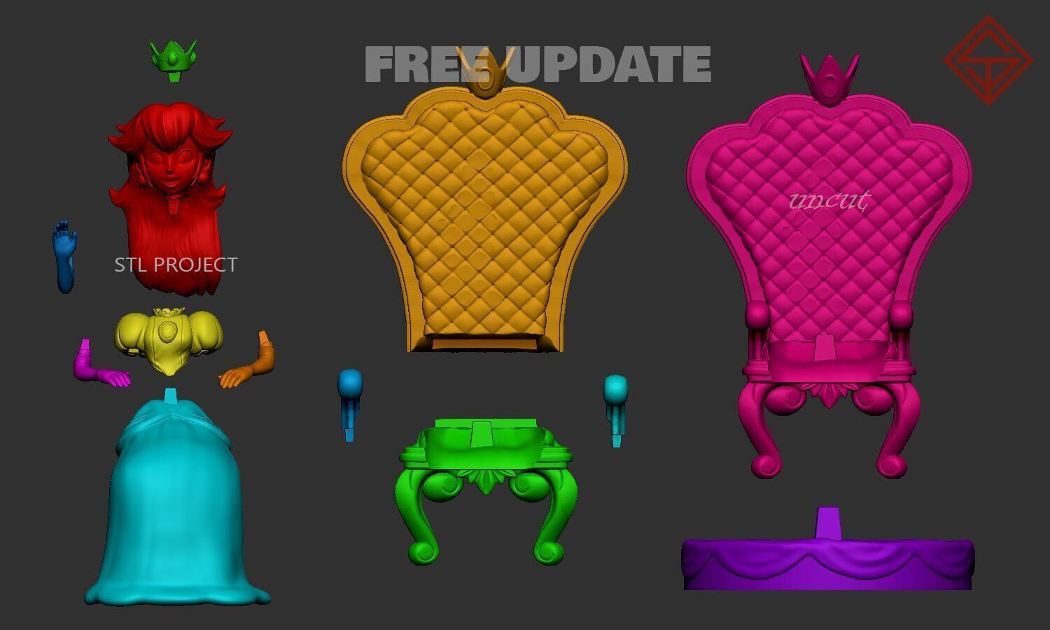 Princess 3D print model_6