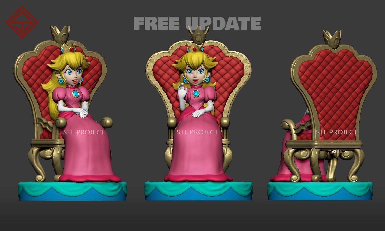 Princess 3D print model_3