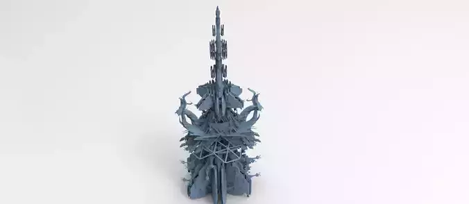 Alien electricity Pylon tower small  3D model