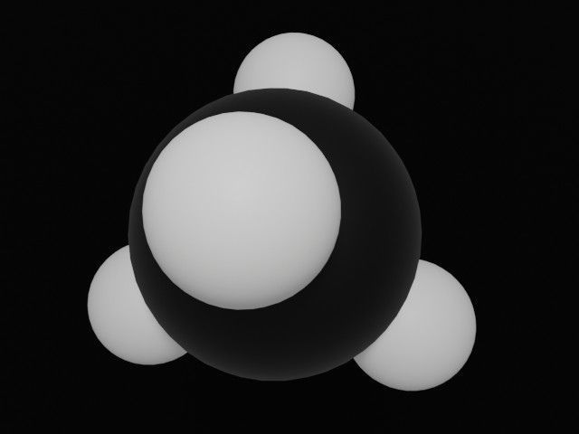 Methane 3D molecular models Free low-poly 3D model_2