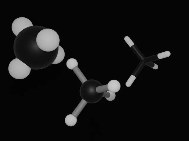 Methane 3D molecular models Free low-poly 3D model_0