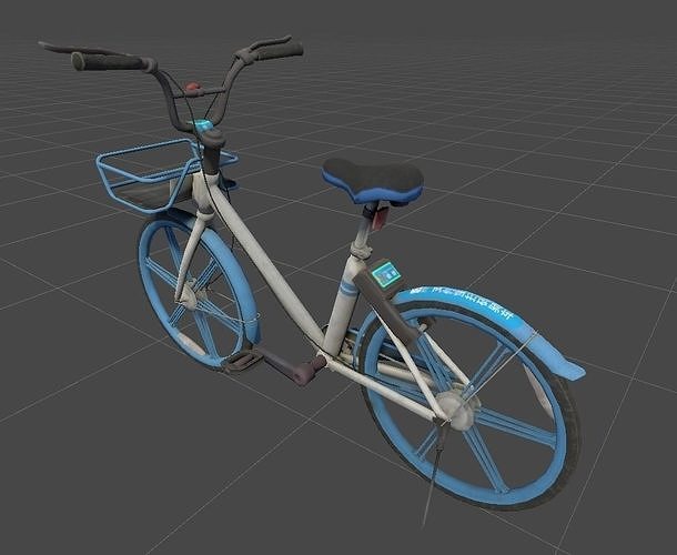 Alipay share bicycle Low-poly 3D model