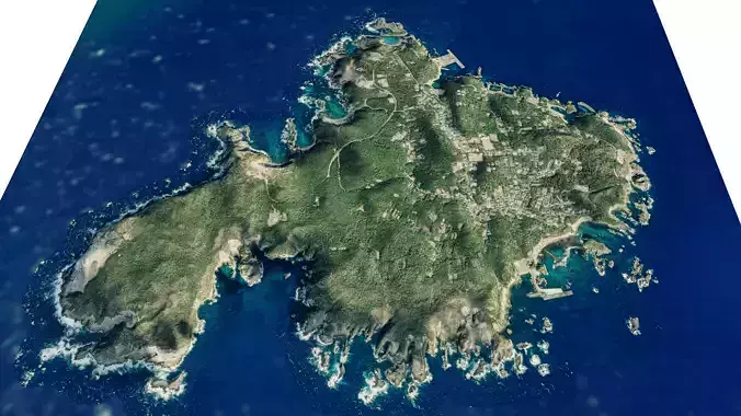 Shikine island 3d model terrain