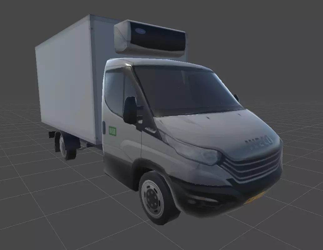 Iveco Dayli Box-refrigerated body Low-poly 3D model