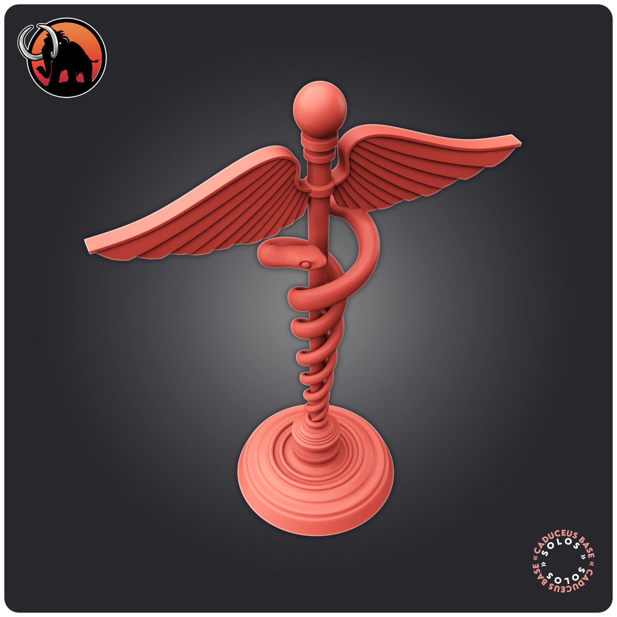 Caduceus Base Free 3D print model_2
