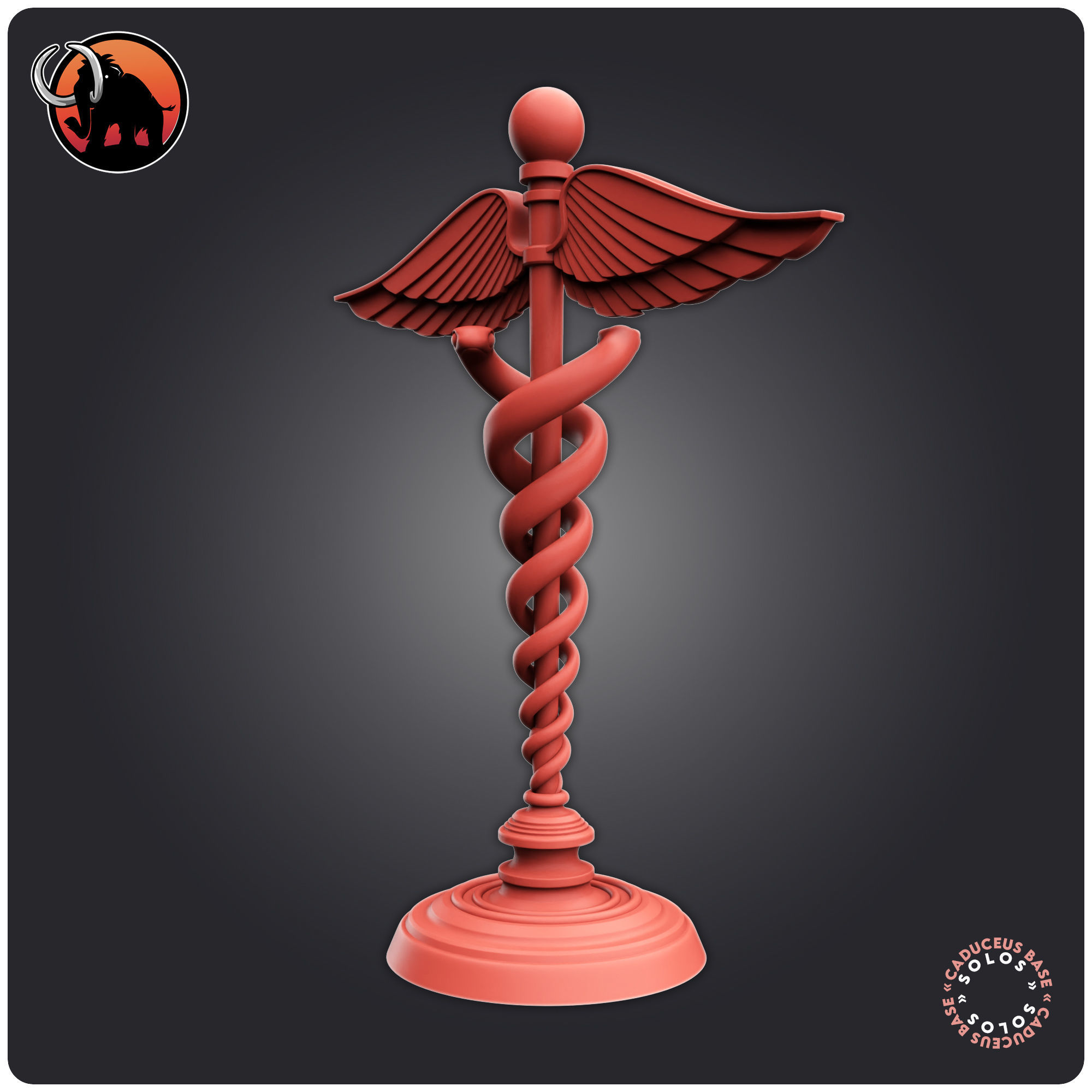 Caduceus Base Free 3D print model_1