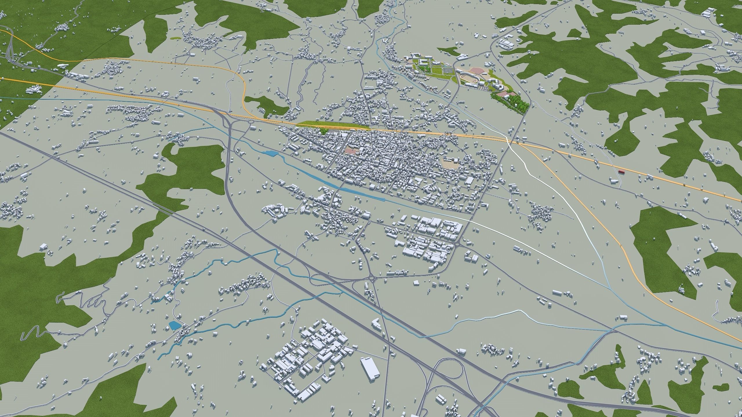 Yeongju South Korea Low-poly 3D model_6