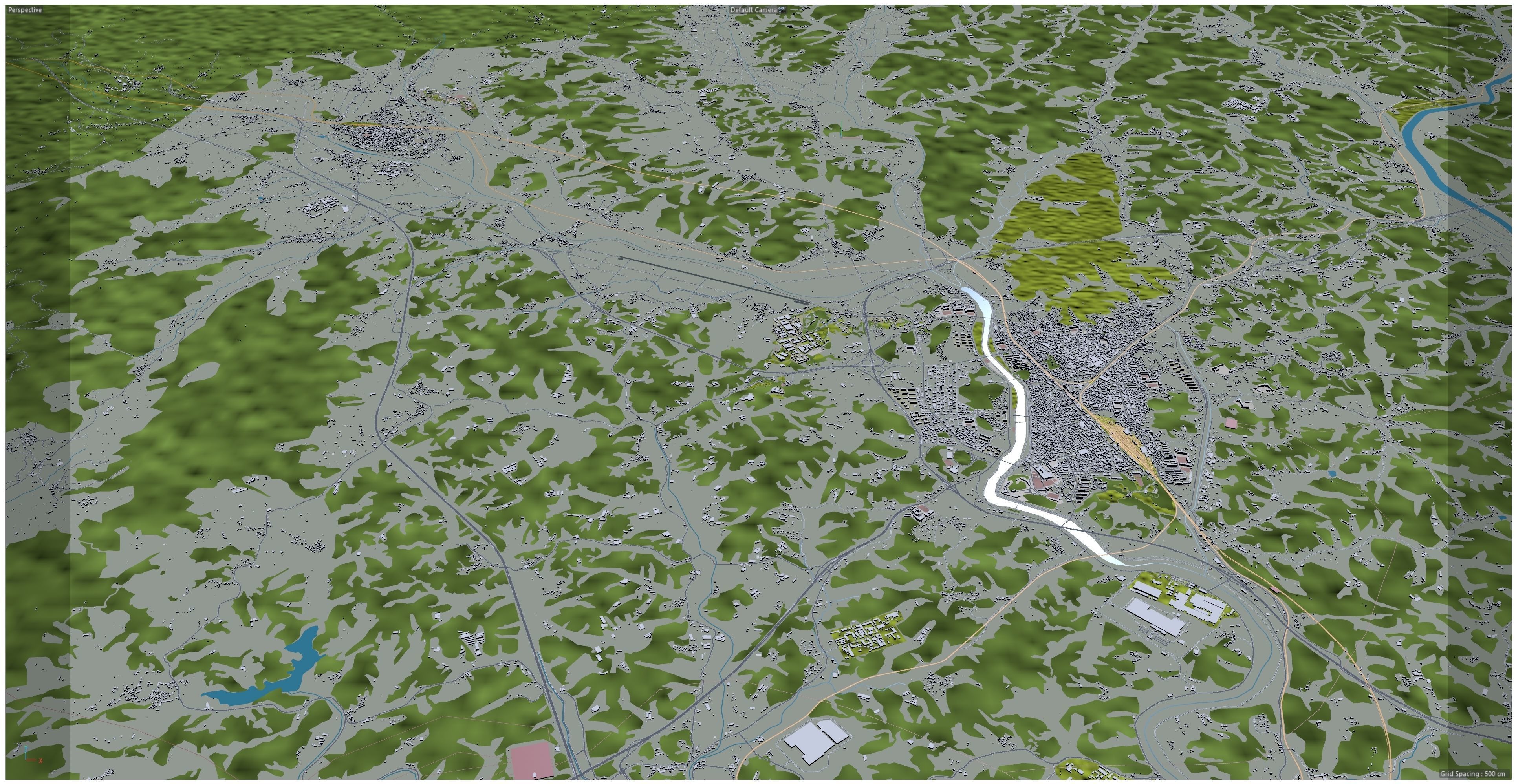 Yeongju South Korea Low-poly 3D model_8