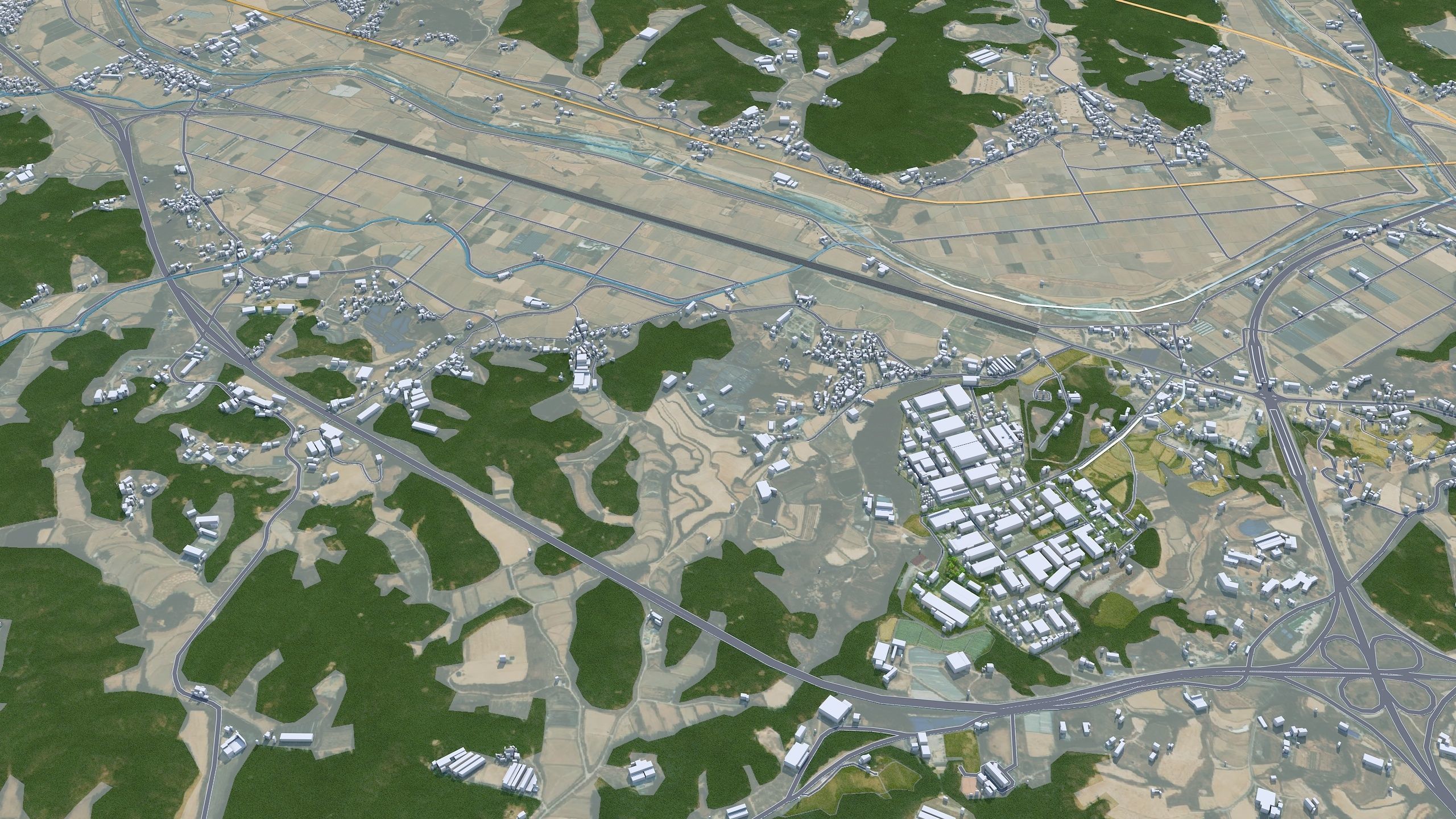 Yeongju South Korea Low-poly 3D model_7