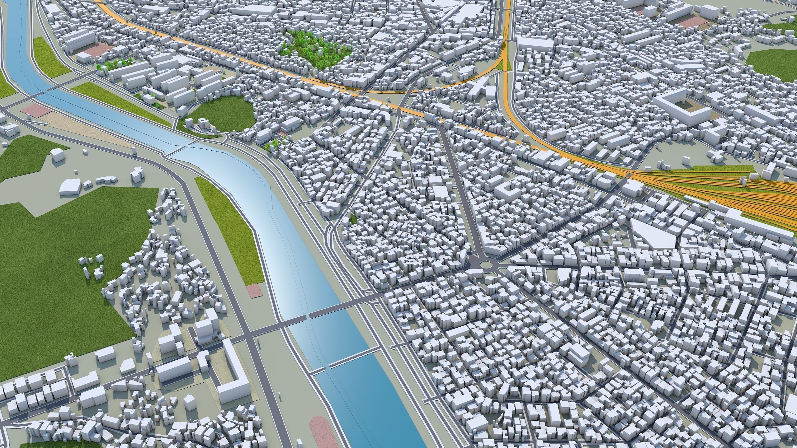 Yeongju South Korea Low-poly 3D model_5