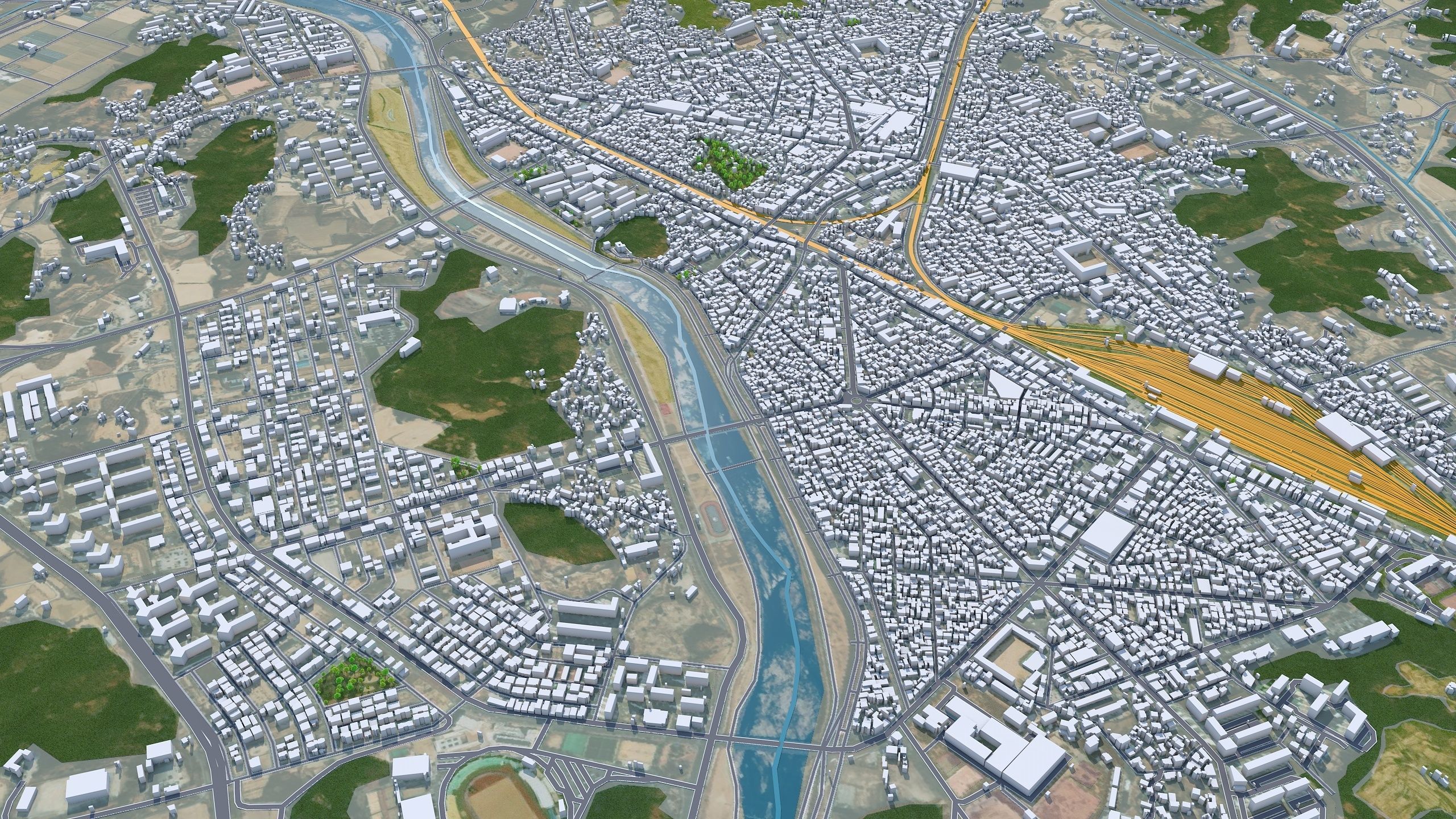 Yeongju South Korea Low-poly 3D model_2