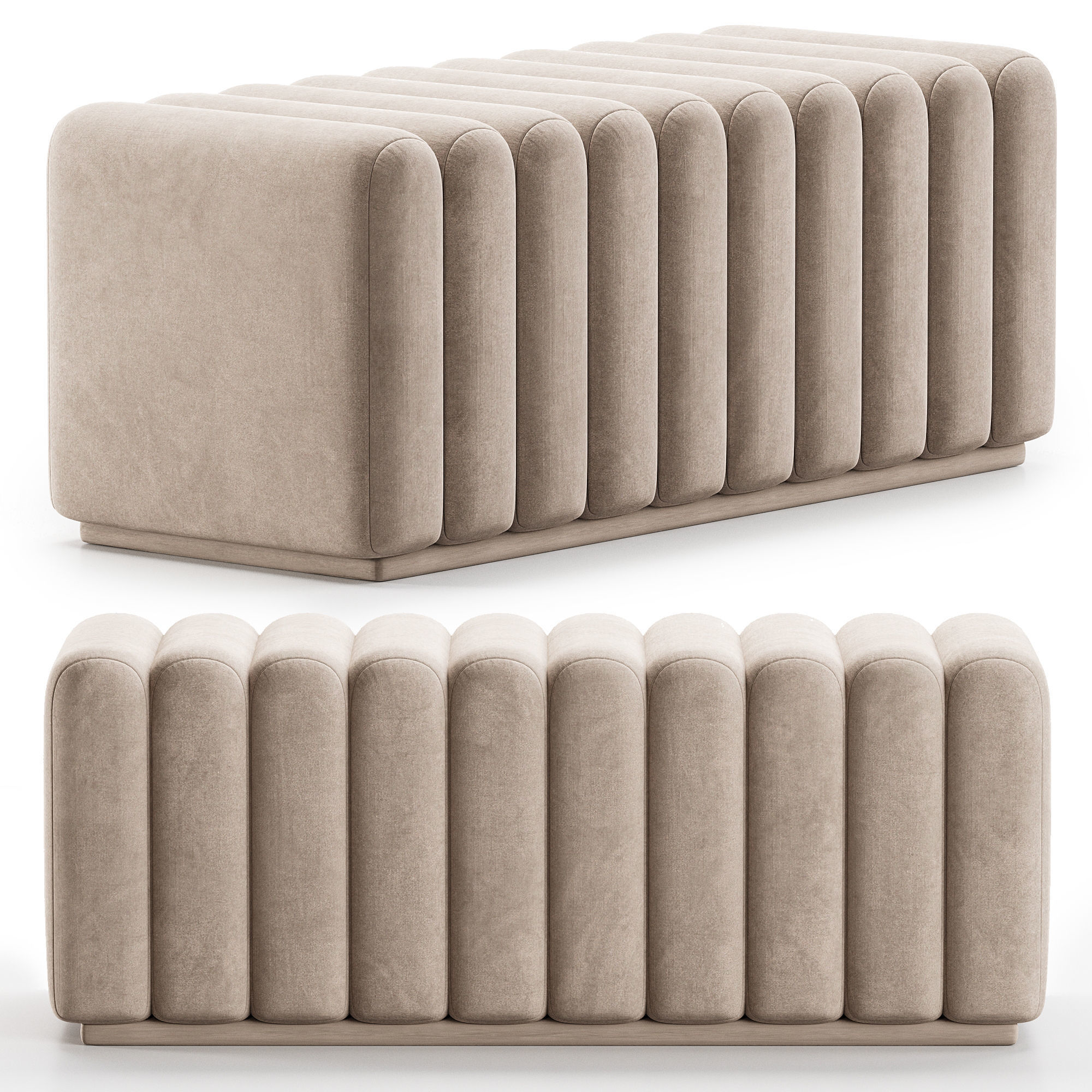 Bench Bente 3D model_2