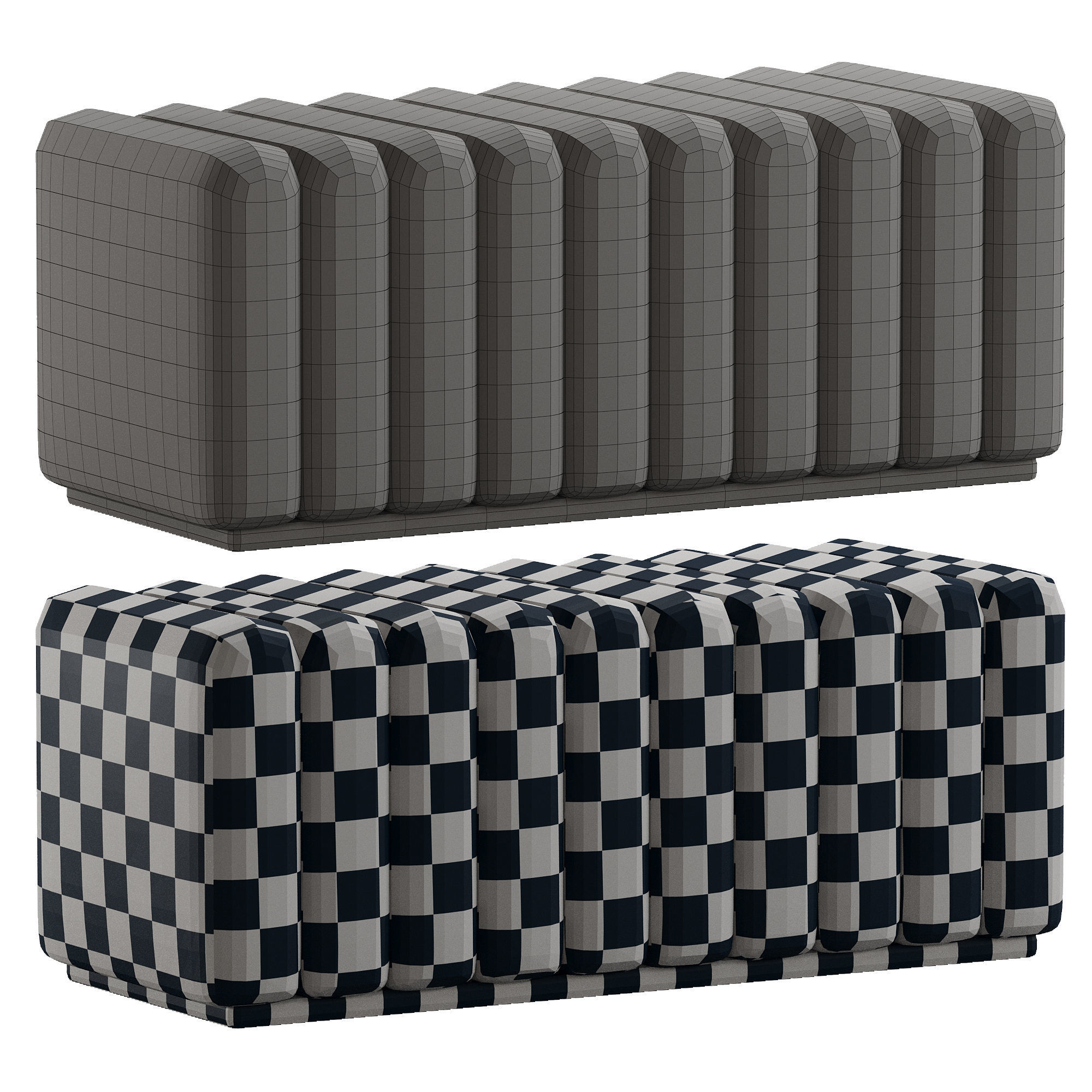 Bench Bente 3D model_3