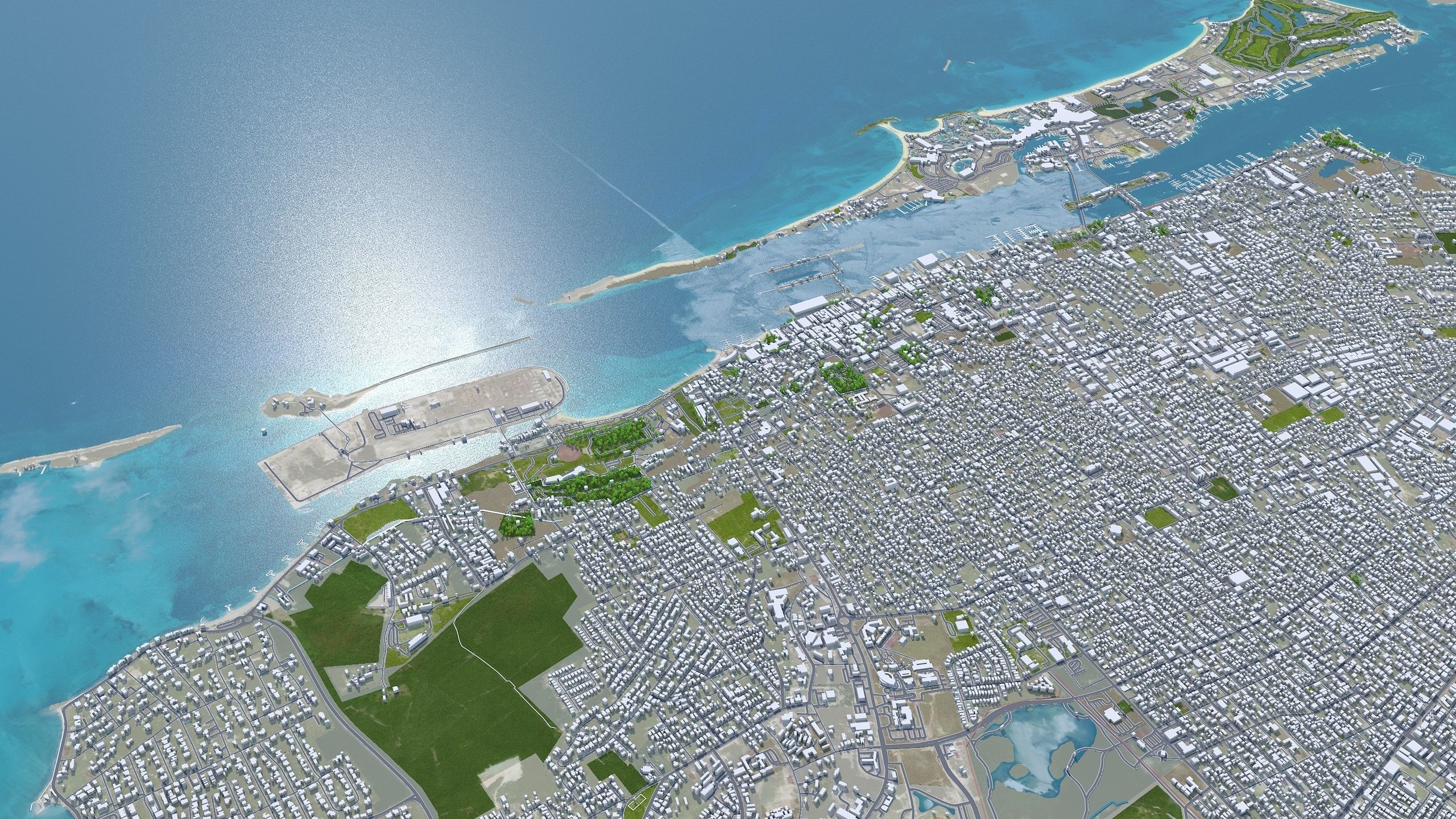 Nassau The Bahamas Low-poly 3D model_3