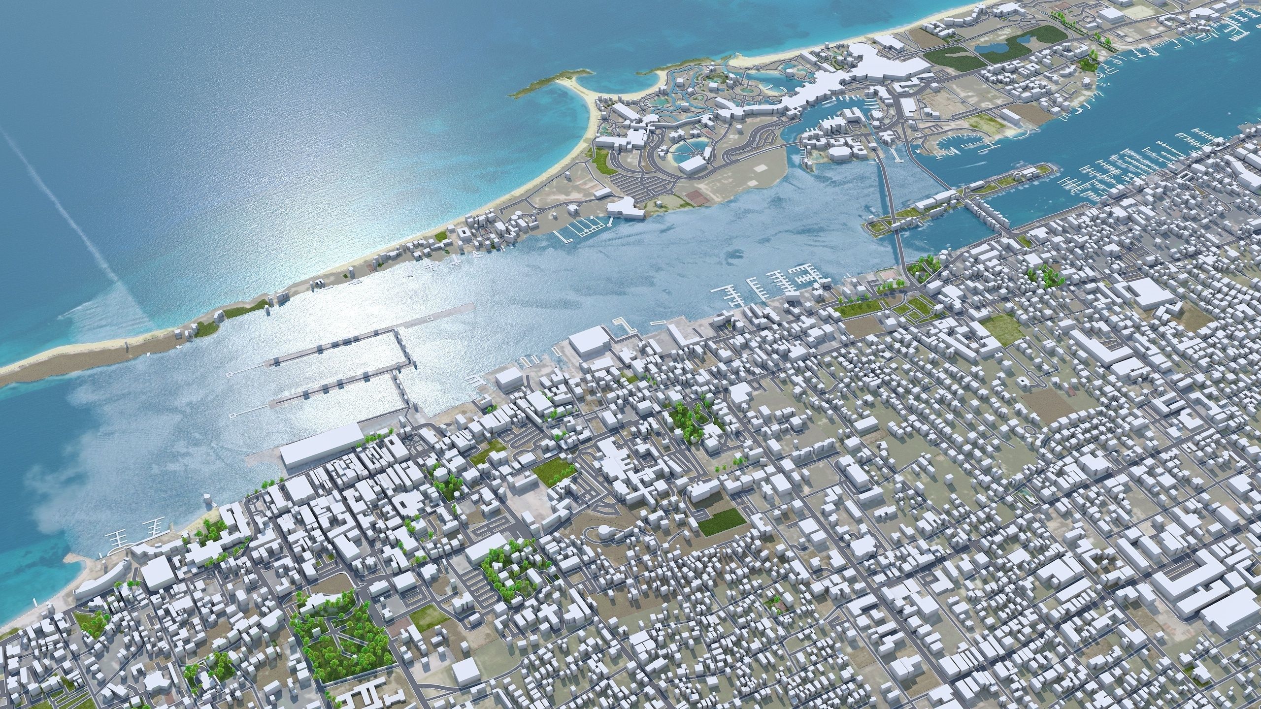 Nassau The Bahamas Low-poly 3D model_2