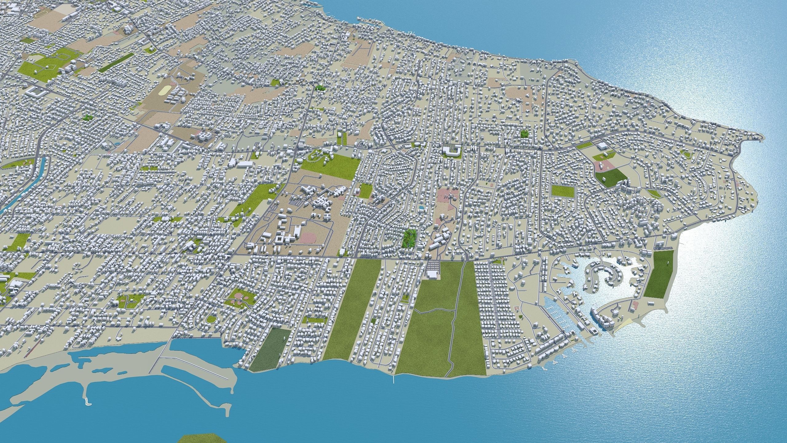 Nassau The Bahamas Low-poly 3D model_8