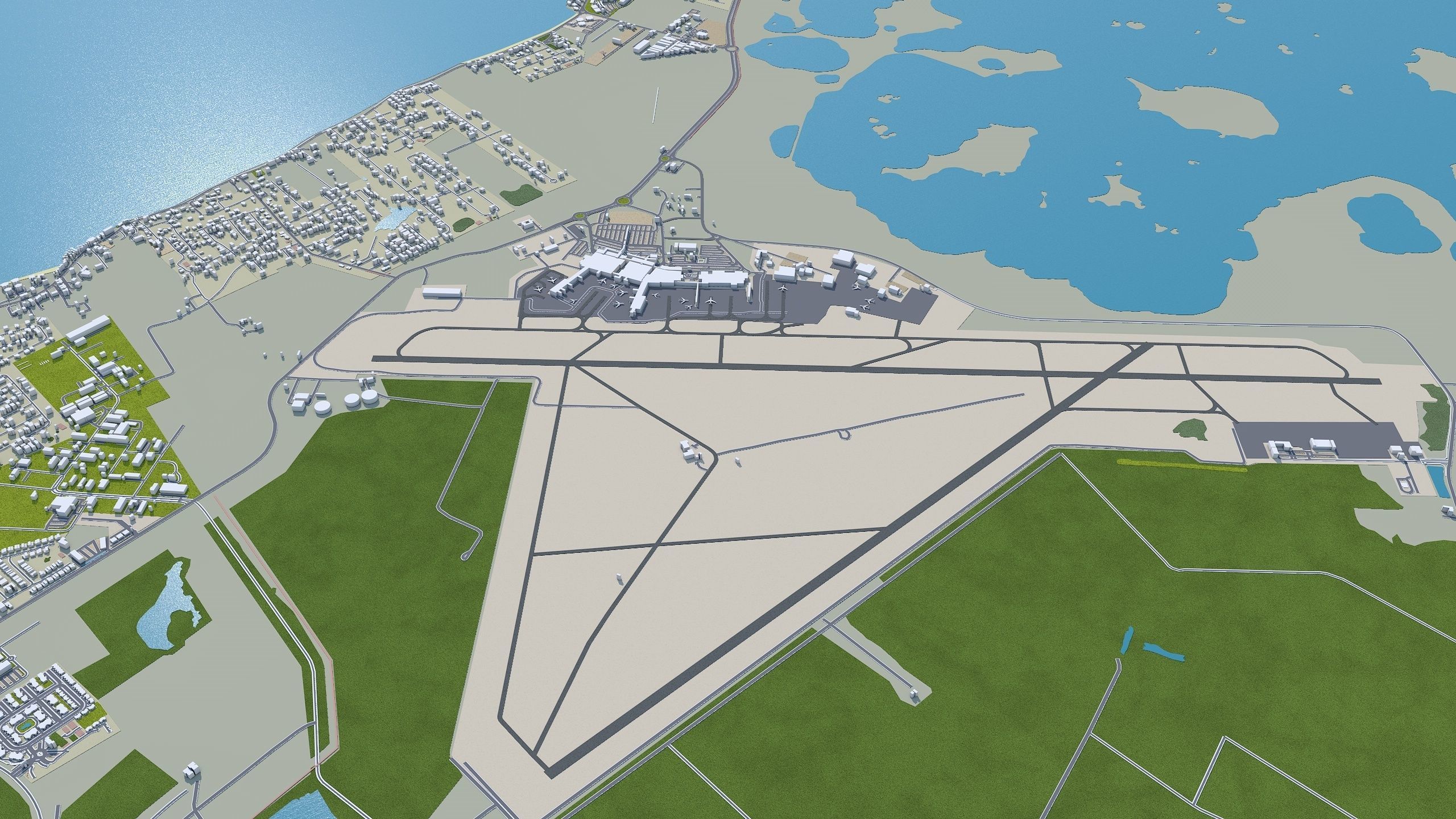 Nassau The Bahamas Low-poly 3D model_6