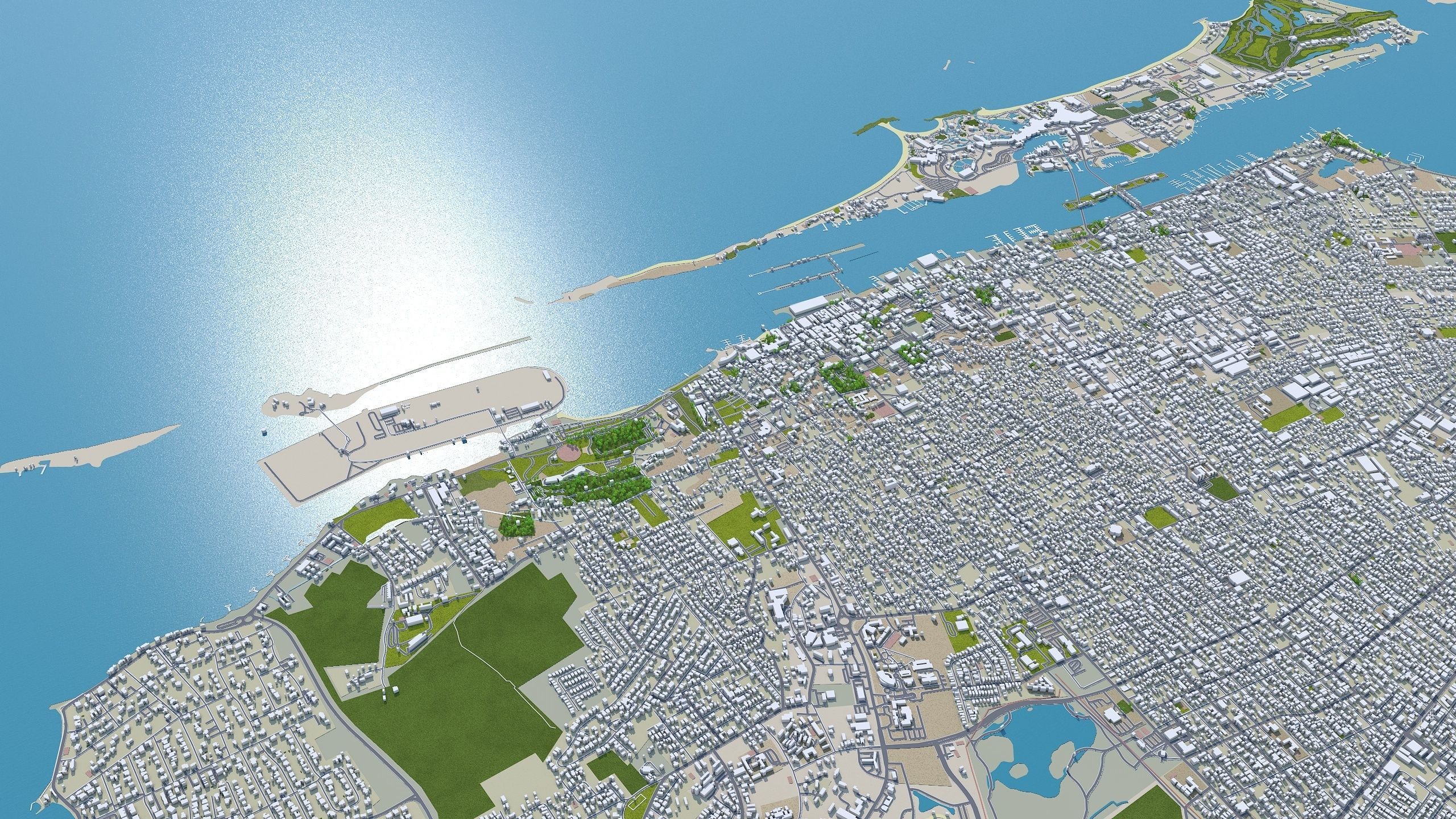 Nassau The Bahamas Low-poly 3D model_4