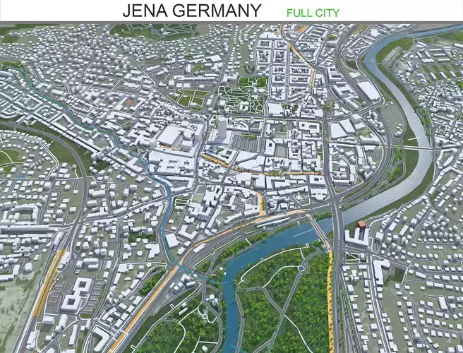 Jena Germany Low-poly 3D model
