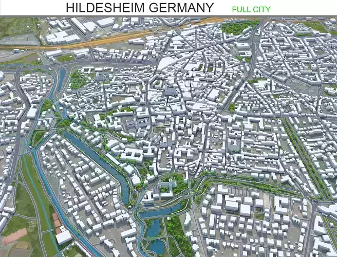 Hildesheim Germany Low-poly 3D model