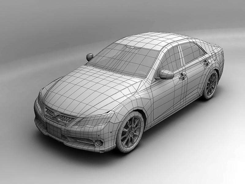 2010 Toyota Mark X 3D model_7