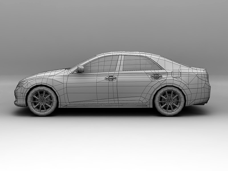 2010 Toyota Mark X 3D model_8