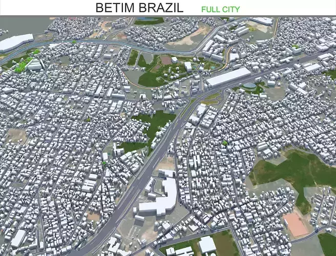 Betim Brazil Low-poly 3D model
