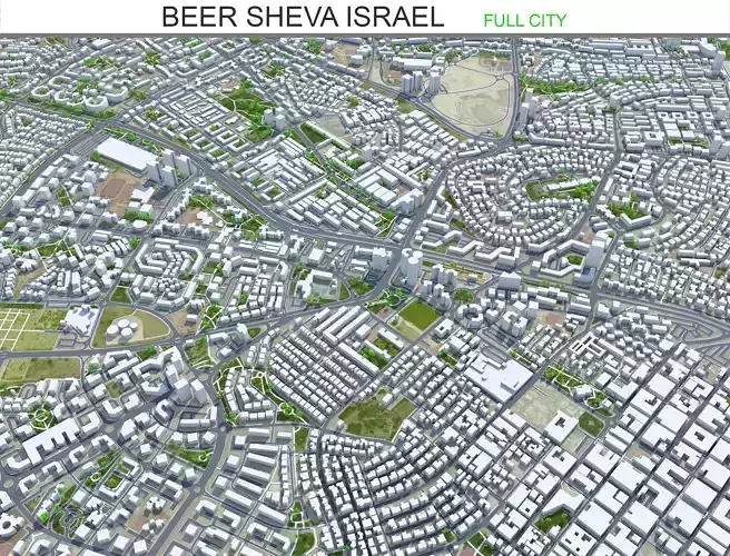 Beer Sheva Israel Low-poly 3D model