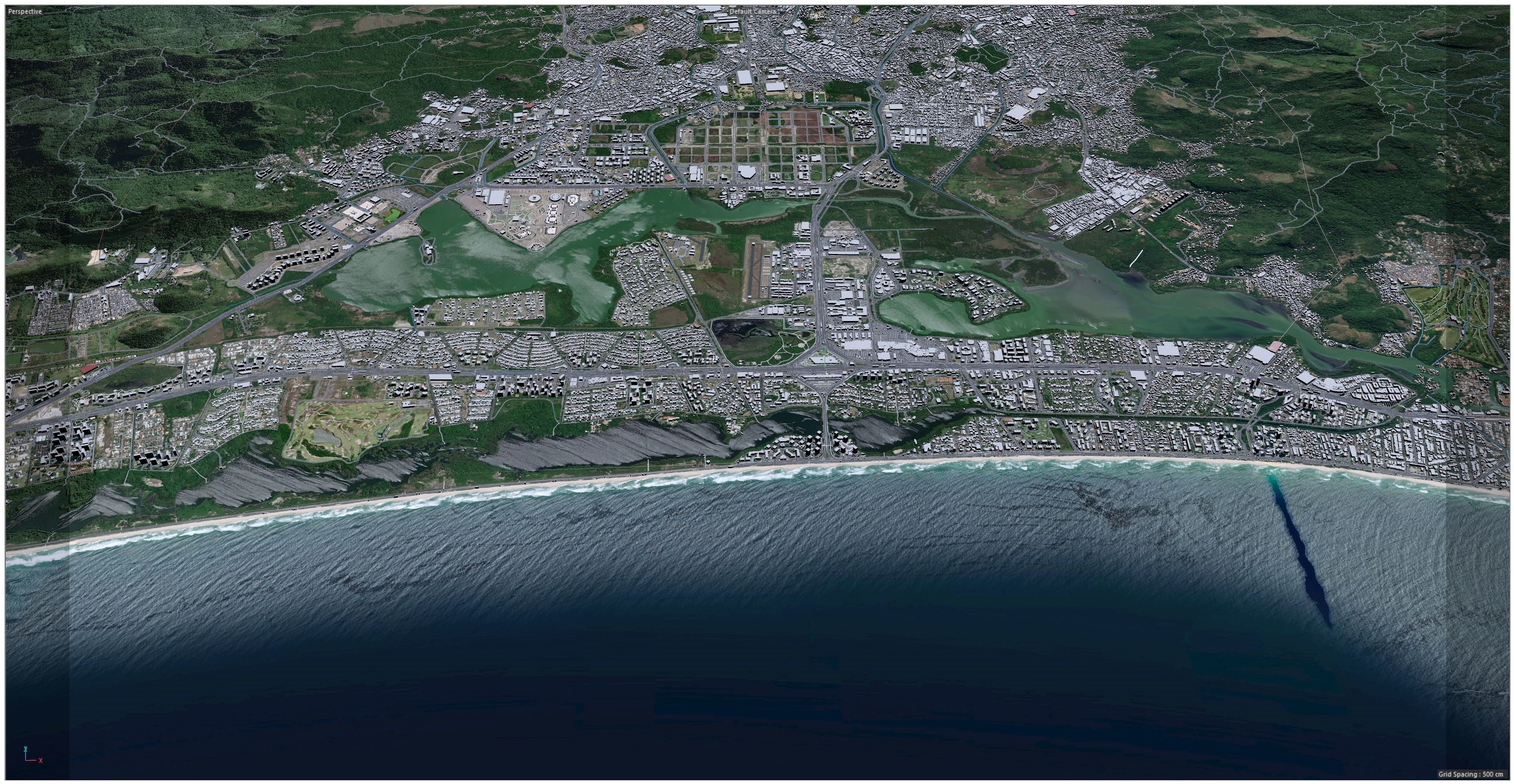 Barra da Tijuca Brazil Low-poly 3D model_9